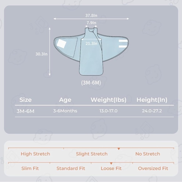 YIHAYA Baby Sleep Sack, Detecting Baby's Temperature Wearable Blanket. NWT. - Picture 7 of 10